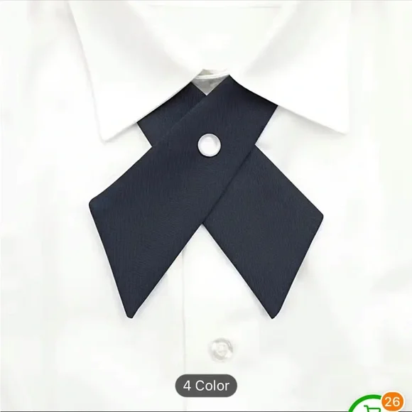 Adjustable Black Cross Bow tie - Picture 12 of 12